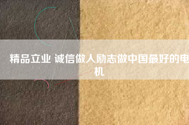 精品立業(yè) 誠信做人勵志做中國最好的電機(jī)
          