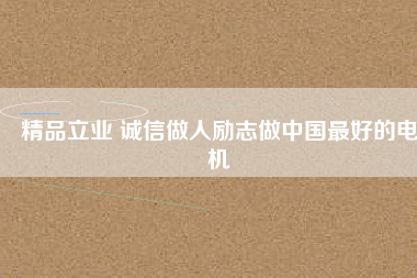 精品立業(yè) 誠信做人勵志做中國最好的電機(jī)
          