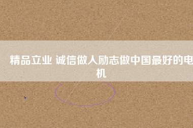 精品立業(yè) 誠信做人勵志做中國最好的電機(jī)
          