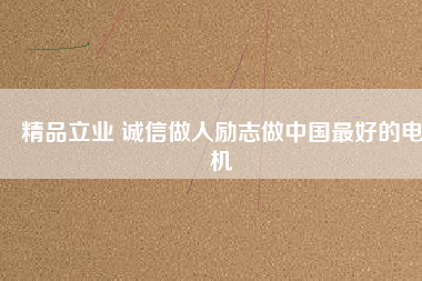 精品立業(yè) 誠信做人勵志做中國最好的電機(jī)
          