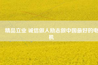 精品立業(yè) 誠信做人勵志做中國最好的電機(jī)
          