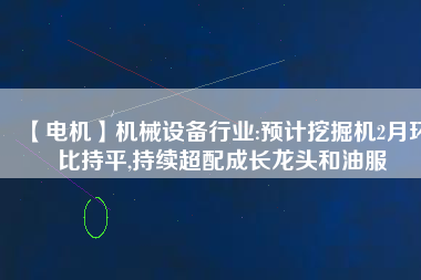 【電機(jī)】機(jī)械設(shè)備行業(yè):預(yù)計(jì)挖掘機(jī)2月環(huán)比持平,持續(xù)超配成長(zhǎng)龍頭和油服
          