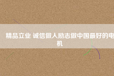 精品立業(yè) 誠信做人勵志做中國最好的電機(jī)
          