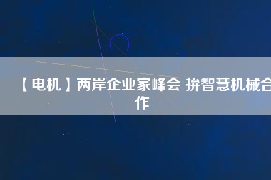 【電機(jī)】兩岸企業(yè)家峰會 拚智慧機(jī)械合作
          