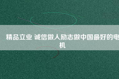 精品立業(yè) 誠信做人勵志做中國最好的電機(jī)
          